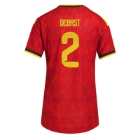 Camiseta Bélgica Zeno Debast #2 Primera Equipación Replica Mundial 2026 para mujer mangas cortas